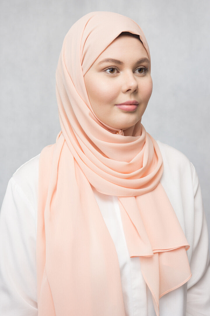 PEACH | Chusta Szyfonowa Crinkle