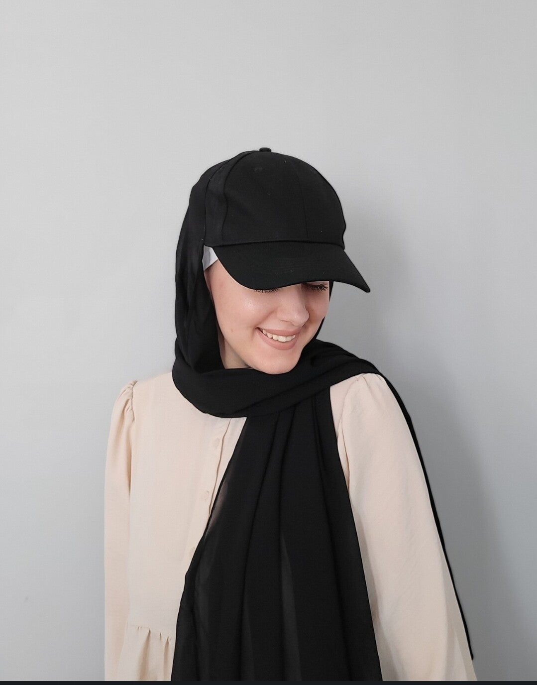 Hijab Cap | Szyfon | CAVIAR