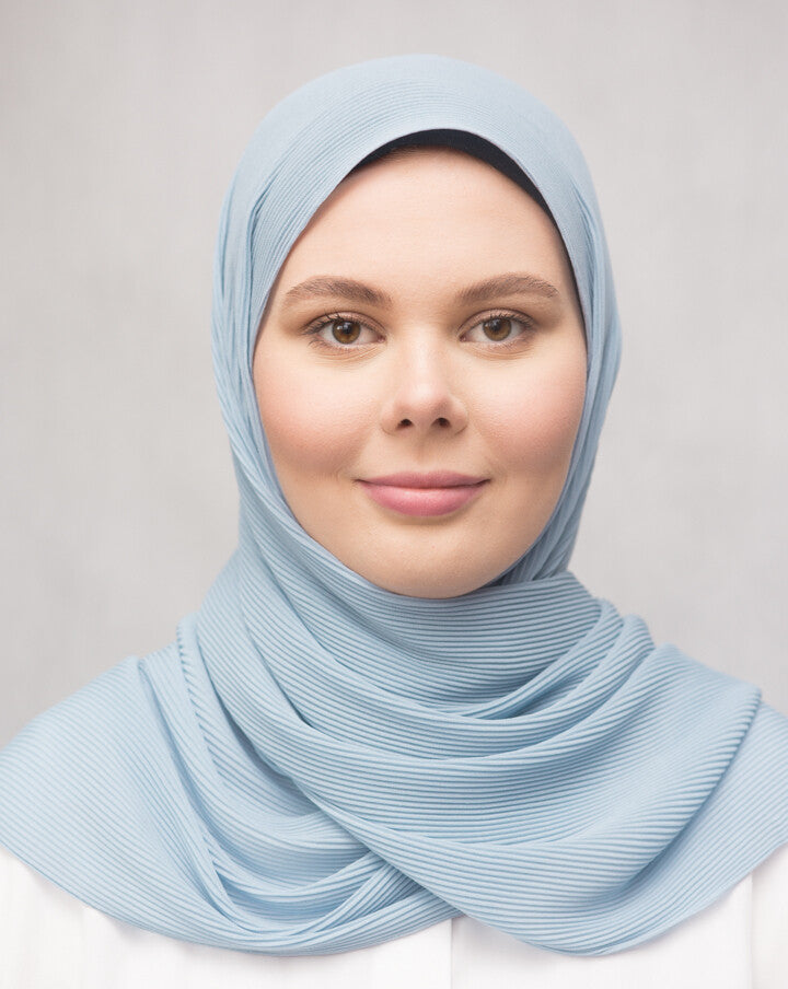 BLUE SKY | Szyfonowa Chusta Plisowana