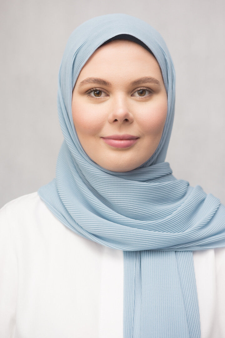 BLUE SKY | Szyfonowa Chusta Plisowana