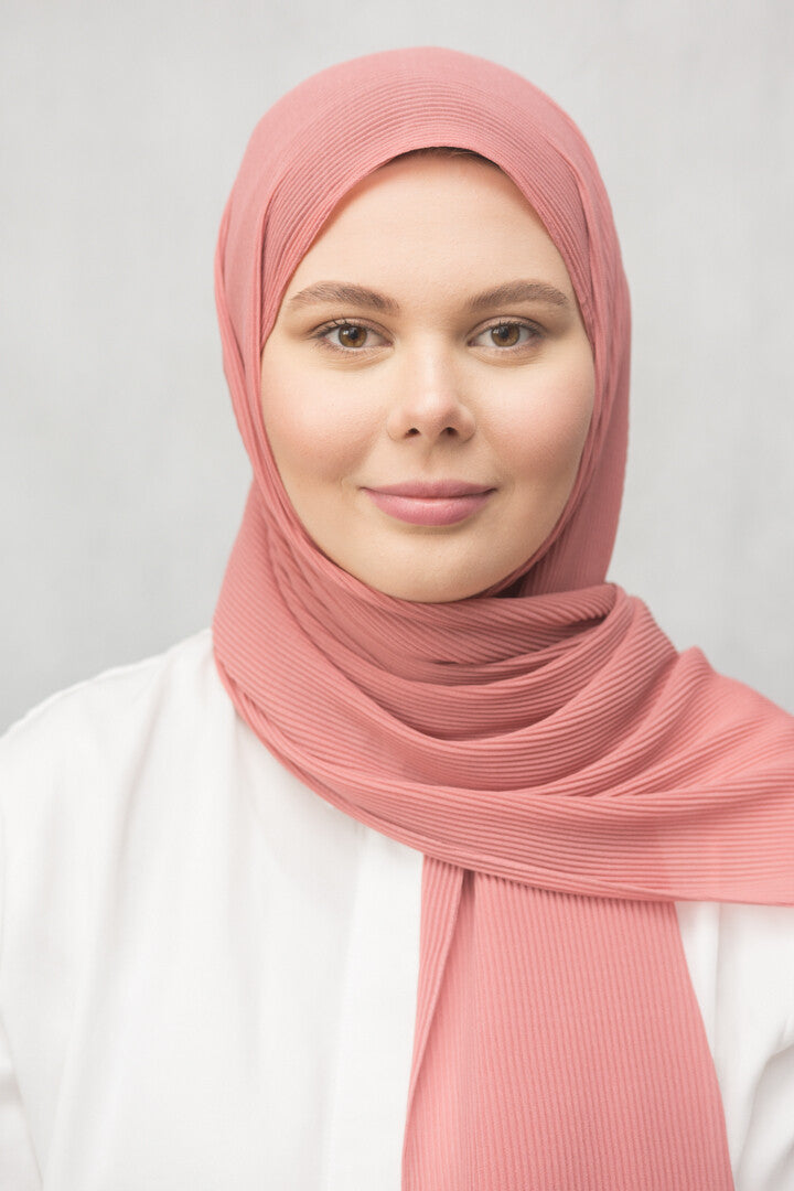 HIBISCUS | Szyfonowa Chusta Plisowana