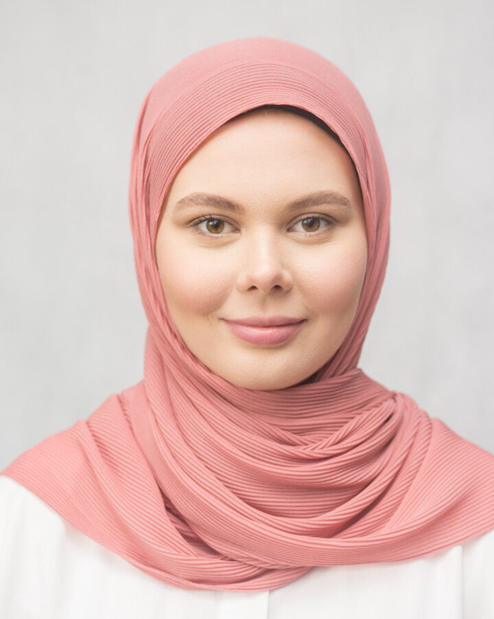 HIBISCUS | Szyfonowa Chusta Plisowana