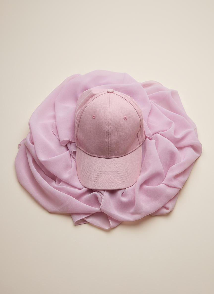 Hijab Cap | Szyfon | BUBBLEGUM