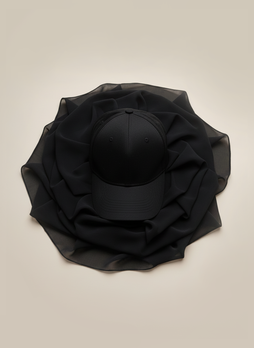Hijab Cap | Szyfon | CAVIAR