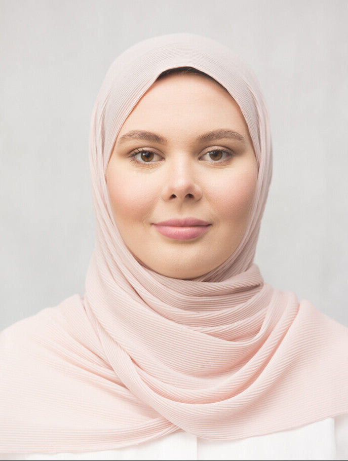 IVORY | Szyfonowa Chusta Plisowana