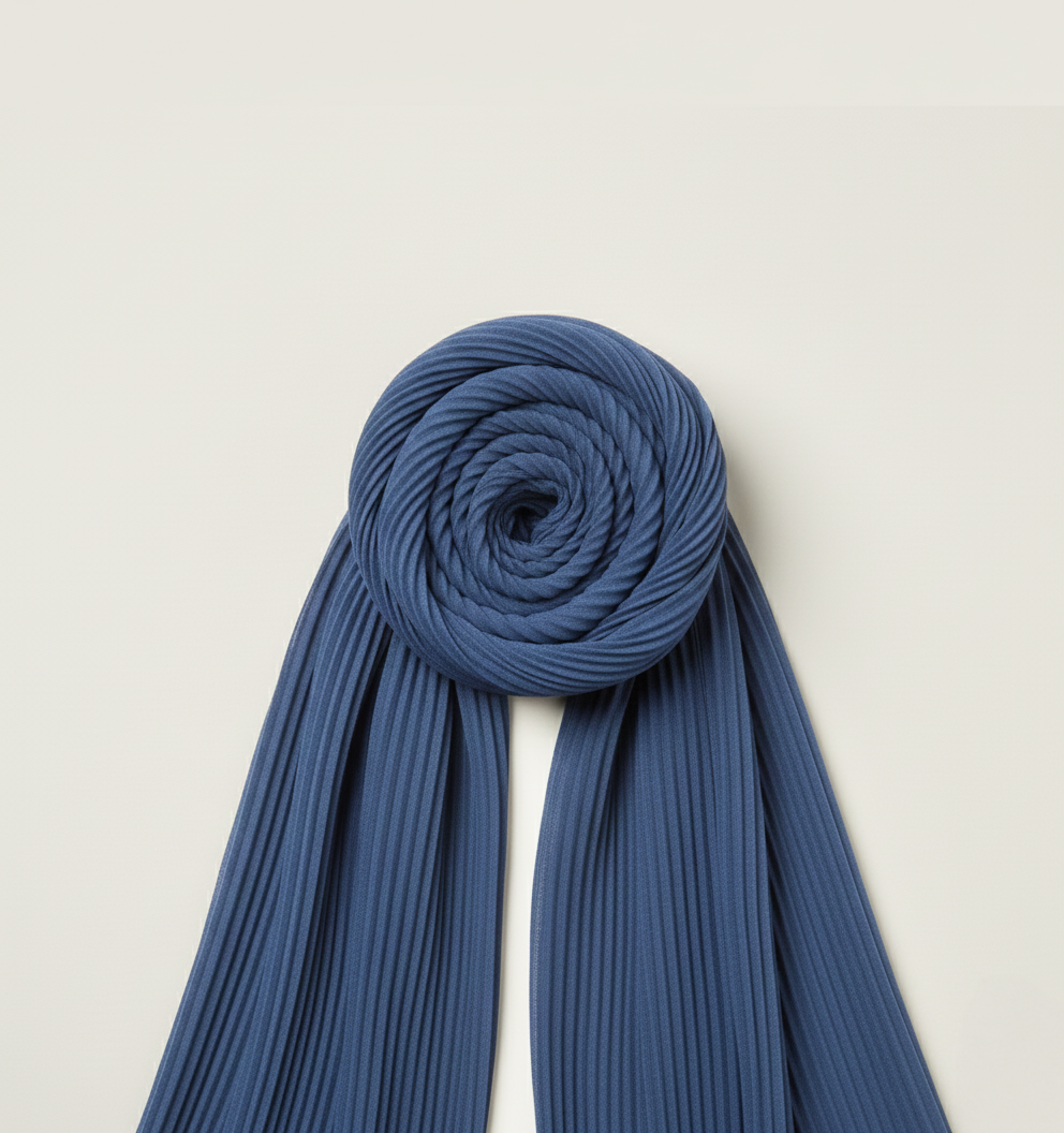 JEANS | Szyfonowa Chusta Plisowana