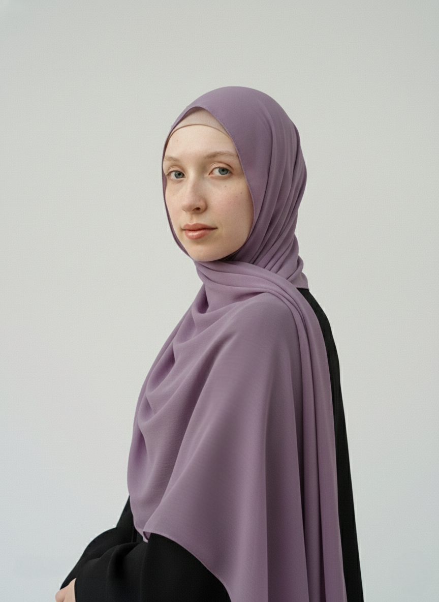 LILAC | Chusta Szyfonowa Premium