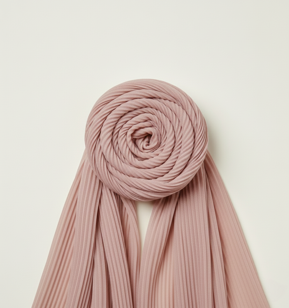 NUDE | SZYFONOWA CHUSTA PLISOWANA