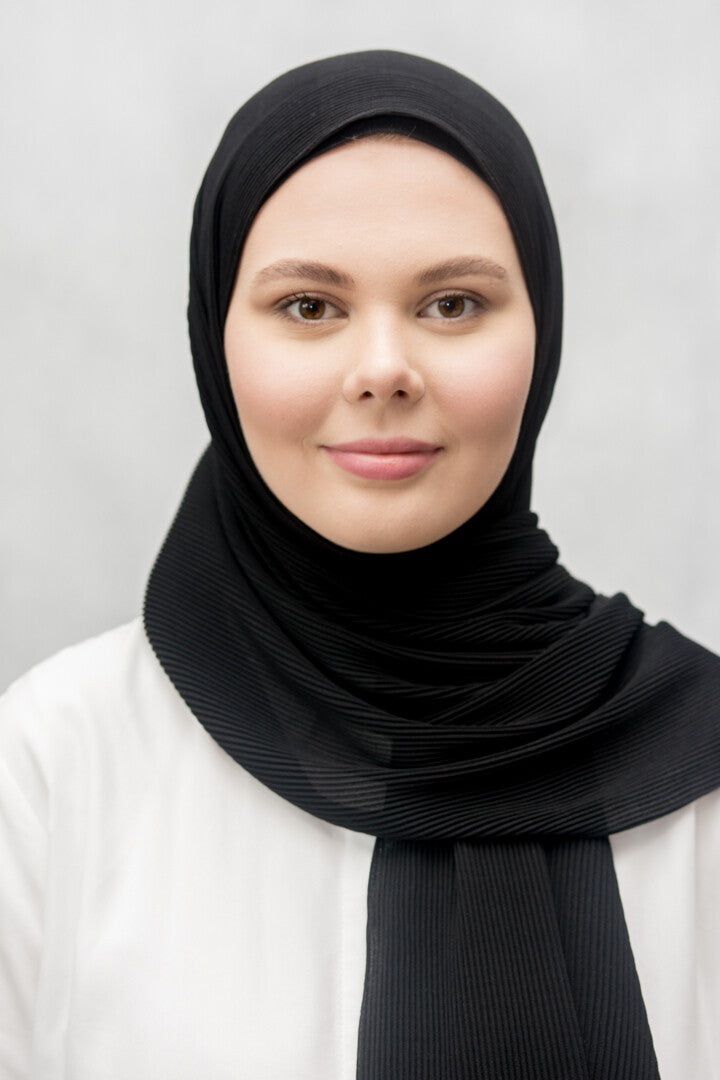 ONYX | SZYFONOWA CHUSTA PLISOWANA