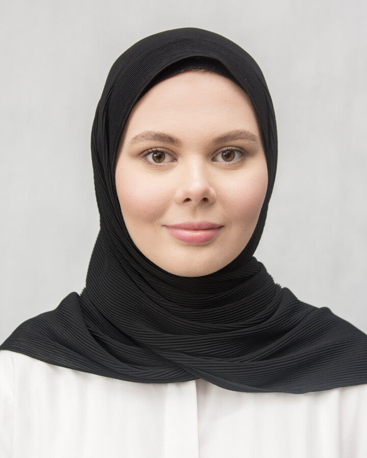 ONYX | SZYFONOWA CHUSTA PLISOWANA