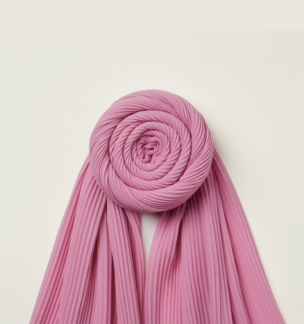 PEONY | SZYFONOWA CHUSTA PLISOWANA