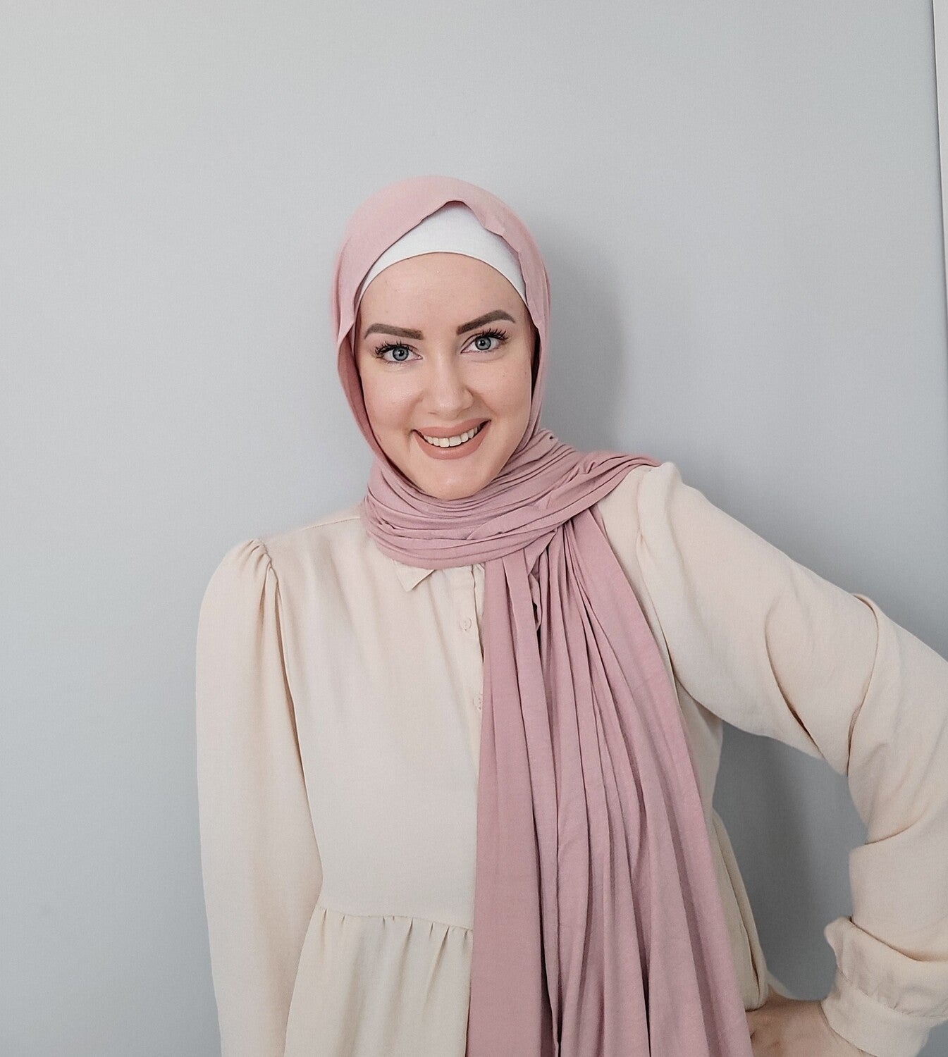 ROSE TAUPE | Chusta Jersey | Wiskoza