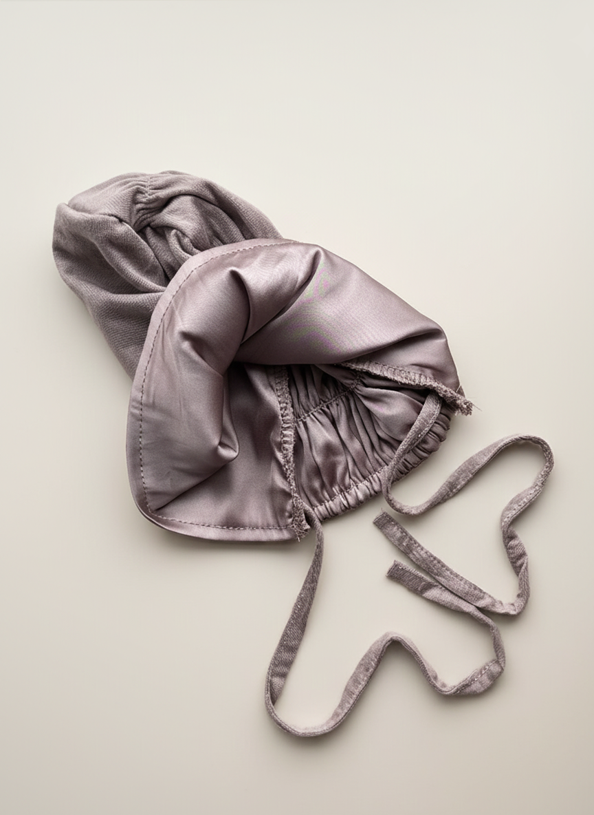 Satynowy Czepek | ROSEWOOD | Wiązany