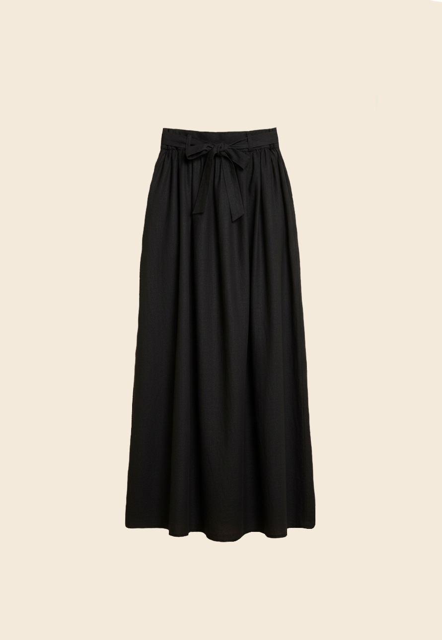 THE FARRAH SKIRT | OBSIDIAN BLACK