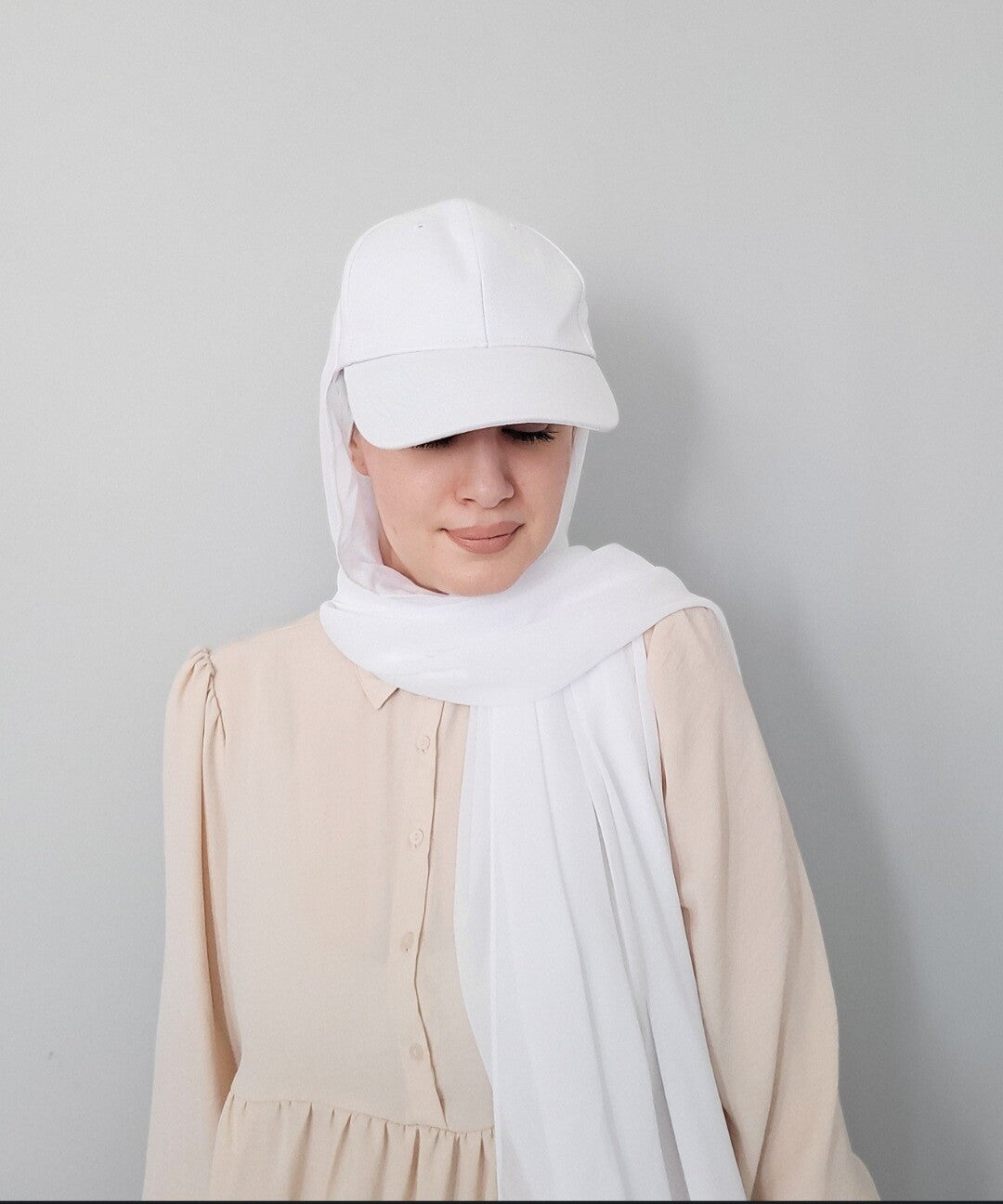 Hijab Cap | Szyfon | SNOWFLAKE